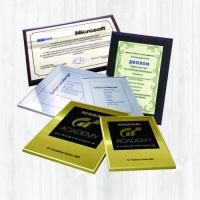 Сертификаты на металле 15*20см